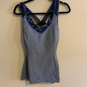 Lululemon Super Sport tank, striped, size 8